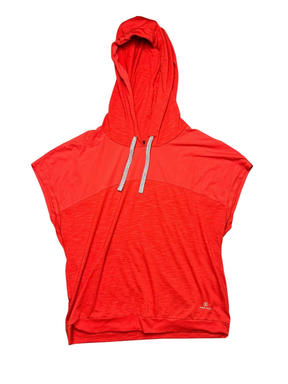 Bogner Fire + Ice Red Sleeveless Hoodie Sporty Luxe Athleisure Cap Sleeve Top L